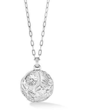 Dower & Hall Forget Me Not Locket - Metallic