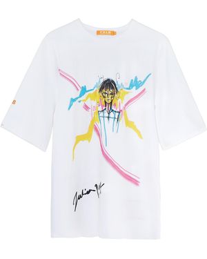 Foxylab New York Jersey Tee Tied Heart - White