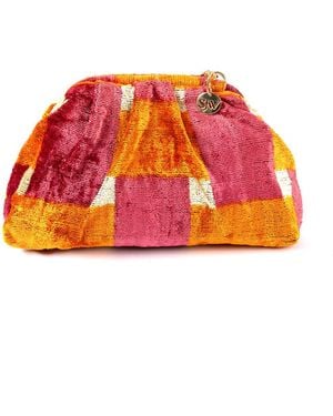 SJW BAGS LONDON Neutrals Victoria Ikat Multicolour Bag - Red