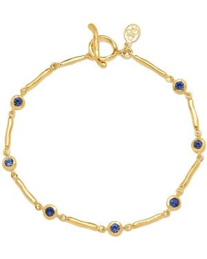 Dower & Hall Sapphire Dewdrop Link Bracelet - Metallic