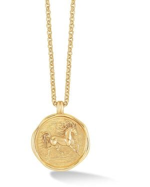 Dower & Hall Fire Horse Talisman Necklace - Metallic