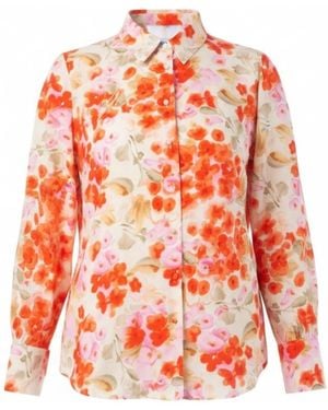 Franchetti Bond Ricciarda Pansies Classic Shirt - Orange