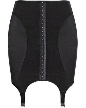 Maison sél Garter Pencil Skirt – - Black