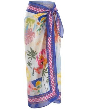 LOVEIST STORE Mercy Tropical Statement Pareo Sarong - Blue