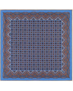 Otway & Orford 'Millefiori' Silk Pocket Square - Blue