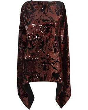 Sarvin Sequin Tie Back Top - Brown