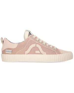 Springa | Unique Vulcanized Sneakers Italian Handmade Wavy Shirt Trainers - Pink