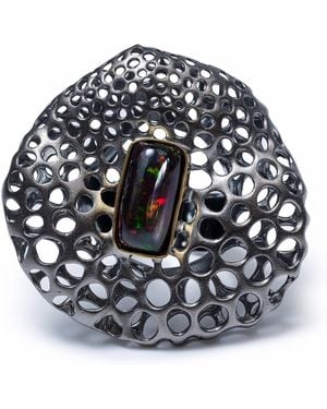 German Kabirski Tarta Singular Edition Ring With Opal - Metallic