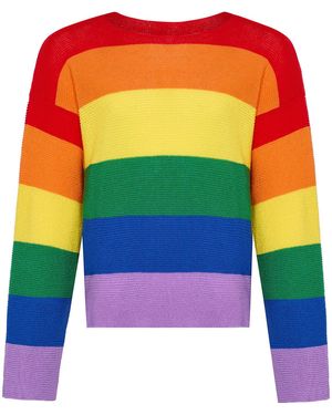 INGMARSON Striped Dropped Shoulder Top Pride Edition - Yellow