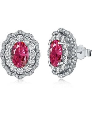 Viviana Halil The Louis Earrings – Sculptural Sterling Stud Earrings - Pink