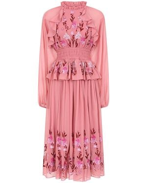 Frock and Frill Gwenna Floral Embroidered Midi Dress