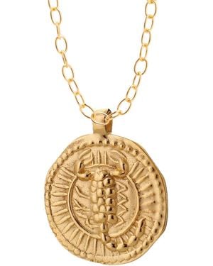 Goddess Charms Scorpio Zodiac Charm Necklace Set - Metallic