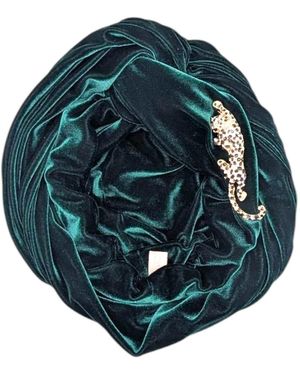 Julia Clancey Classic Madam Forest Leopardita Turban - Blue