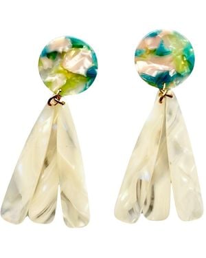 CLOSET REHAB Neutrals Petal Drop Earrings - Yellow