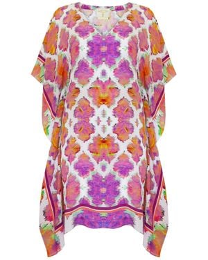 Sophia Alexia Sunset Paradise Classic Silk Kaftan - Purple