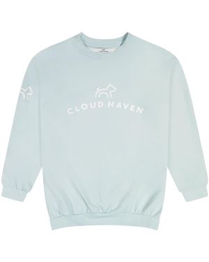 Cloud Haven Boyfriend Logo Sweatshirt - Blue