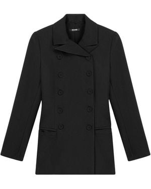 Nocturne Padded Shoulder Double Breasted Jacket - Black