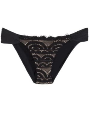 PQ Swim Midnight Lace Fanned Bottom Full - Black