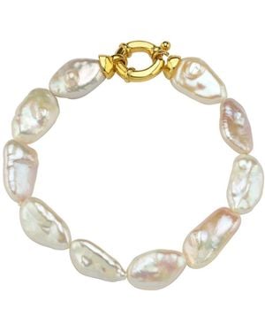 LINYA JEWELLERY Natural Baroque Pearl Bracelet - Metallic