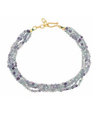 Opium Jewels Fluorite Multi-Strand Thread Bracelet - Metallic