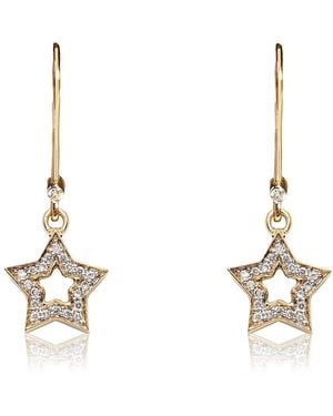 Kaizarin Dangly Starry Earrings - Metallic