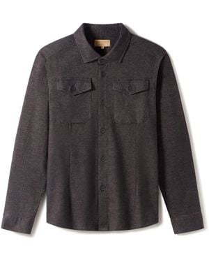 Weston Jon Boucher Untucked Tailored Slim Fit Button-Up Shirt - Black