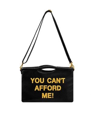 Lilly Loves You Can'T Afford Me Vegan Leather Clutch - Black