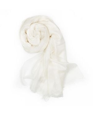 Bel Cashmere Light Cashmere Foulard - White