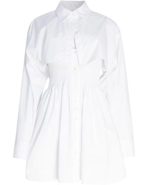 Circular Path Mini Dress & Jacket Set - White