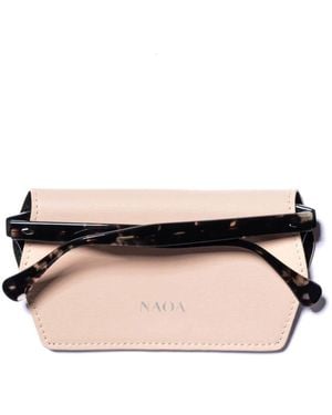 Naoa Slim Glasses Case Nude - Black