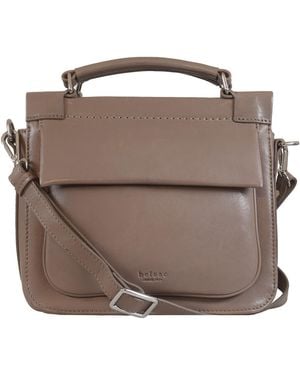 BELYSA Kathleen Taupe Leather Crossbody/Handbag - Brown