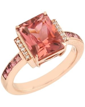 Artisan Rose Tourmaline & Diamond Ring - Pink