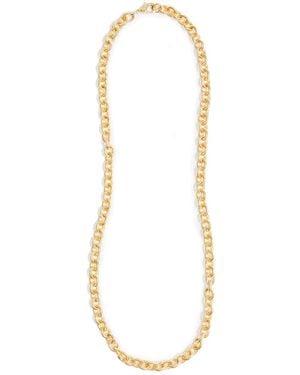 Lovard Belveled Small Loop Chain Necklace - Metallic
