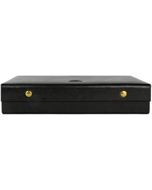 Time Resistance Leather Jewellery Box Accessory Box - Black