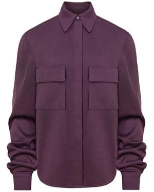 Mandragora Oversized Viscose Blouse Omaro - Purple