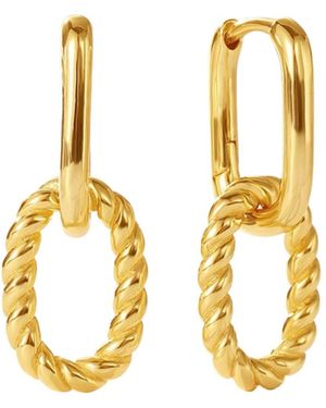 Nazzar Twist Drop Earrings - Metallic