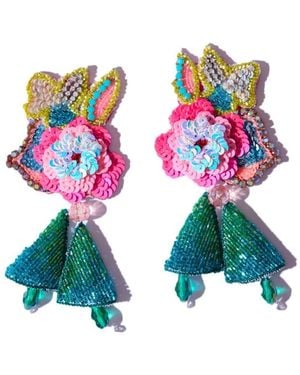 Simitri Bouquet Earrings - Green