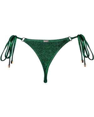 Enez Swim Mira Thong Bikini Bottoms - Green