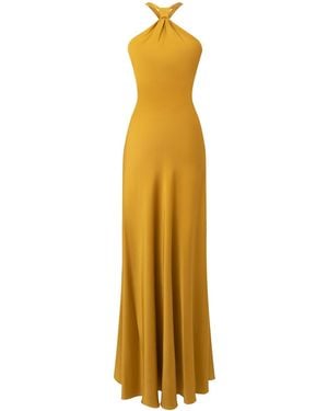 Lily Phellera Margot Silk Evening Gown - Metallic