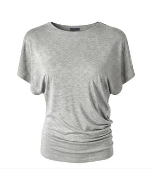OFF GRID Lofoten Marl Bamboo Asymmetric T-Shirt - Gray