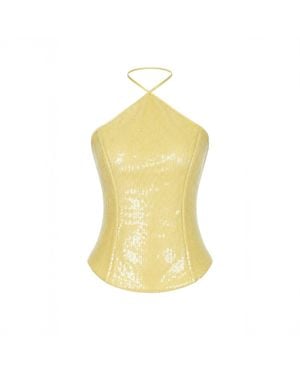 Herfetch Sequined Sunset Top - Yellow