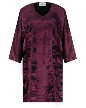 DHARA SHETH DUBAI Shadow Of Sequin Shimmer Short Halloween Kaftan Party Dress - Purple