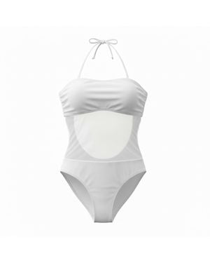 Brasini Swimwear Leme Mesh One Piece Swimsuit - Grey