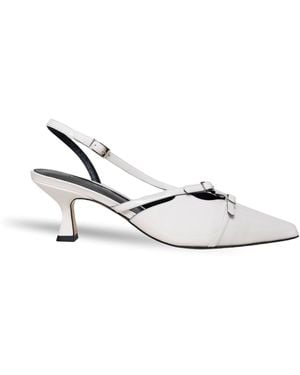 Widerry Wide Fit Kitten Heels Katia Craie - White