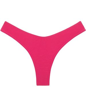 Montce Raspberry Lulu Zig-Zag Stitch Bikini Bottom - Pink