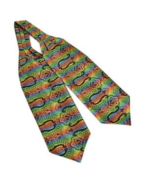 DAVID WEJ Self Tie Paisley Cravat – Multicoloured - Green