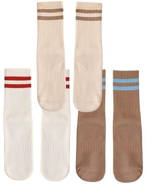 HIGH HEEL JUNGLE by KATHRYN EISMAN Varsity Grip Socks - White