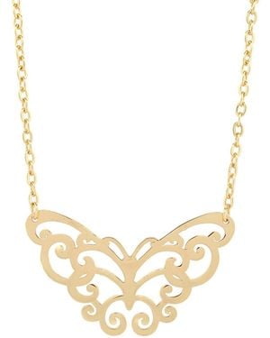 Ebru Jewelry Eternal Grace Butterfly Necklace - Metallic