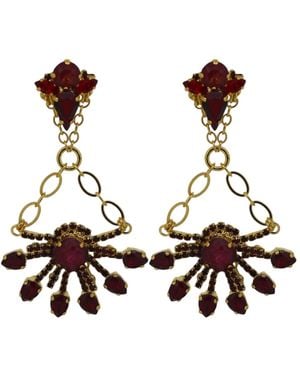 Vickisarge Yuletide Burst Chandelier Earrings - Brown