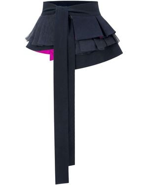 Tia Dorraine Classic Innovation Self-Tie Pleated Fabric Belt - Blue